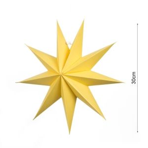 LUSIT 9-Pointed Star Lanterns Folding DIY Crafts Hanging Paper Stars 30cm Home Decor for Indoor/Outdoor Windows