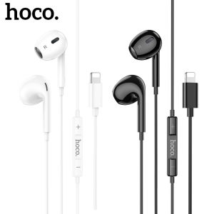 【Supports Call】HOCO M111 Max Wired Headset i*Ph interface Stereo Semi-In-Ear Control Digital Headphones With Mic Support Volume Adjustment Music Gaming Headset