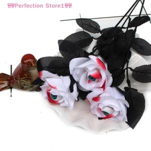 🎀Perfection Store1🎀 Flower Rose Artificial Flower With Eyeball Halloween Ghost Black Flower