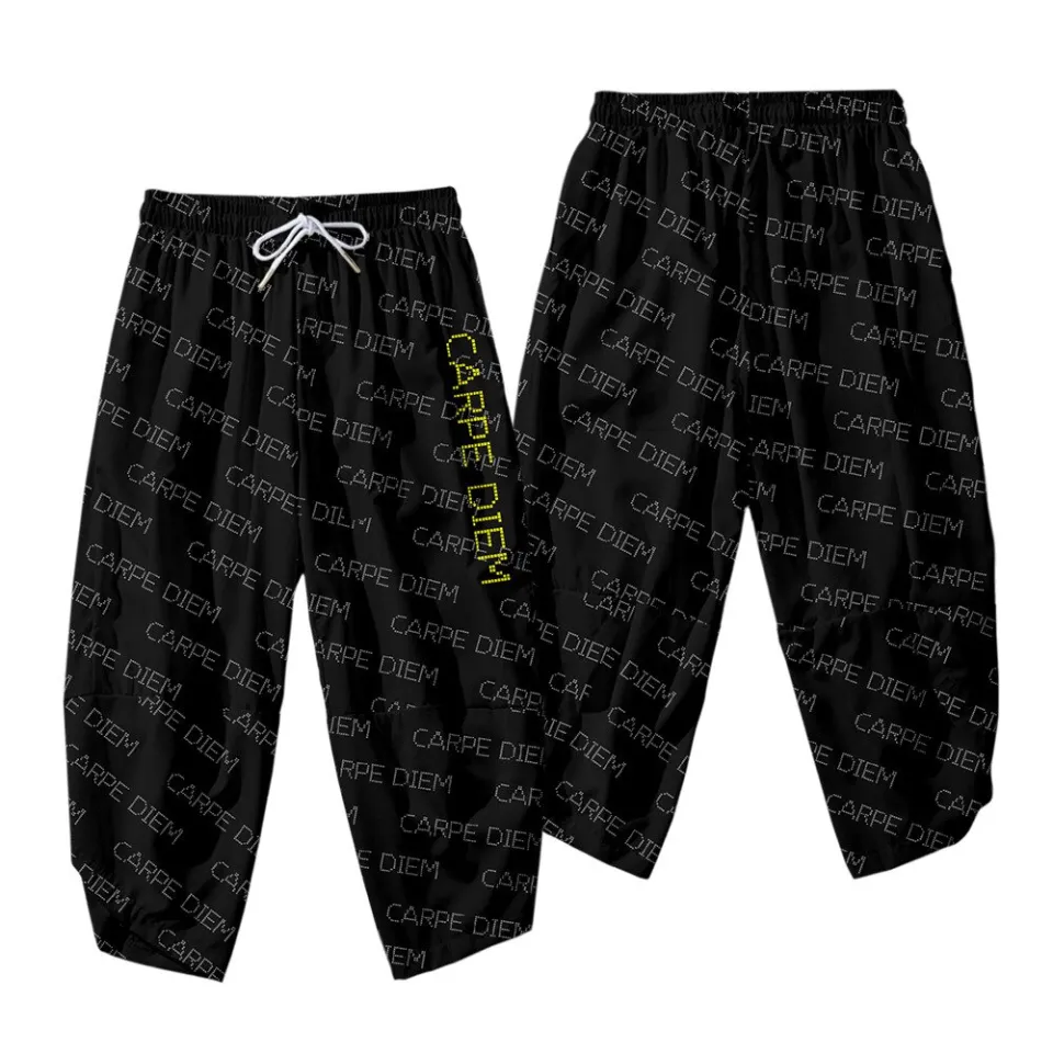 Joso Summer Plus Size New Mens Wide Leg Pants Printed Design