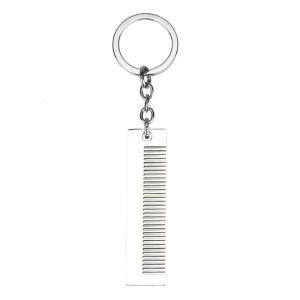 Titaniums Steel Miniature Comb Pendant Keychain Travel Friendly Hair Stylists Accessory with Keyring for Women