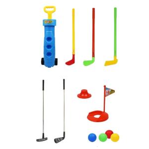 Junior Golf Training Kits Toy 9PCS Golf Clubs Ball Set Enhancing Hand Eye Coordination Children Sport Activity Toy