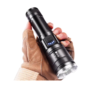 Senter LED Dapat Disesuaikan Senter Tahan Air IPX5 Senter Darurat Dapat Diisi Ulang Senter Pencarian Jarak Jauh 500m Senter Multifungsi untuk Berkemah dan Darurat