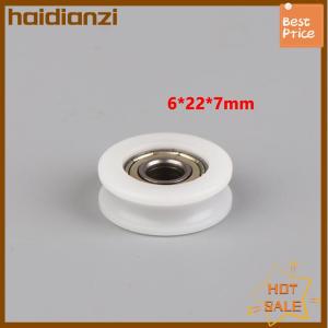 haidianzi ลูกรอกเลื่อนประตูและหน้าต่างบานเลื่อน626 6x22x7มม. ล้อแบนวัสดุฉีดไนลอนร่องรูปตัวยู