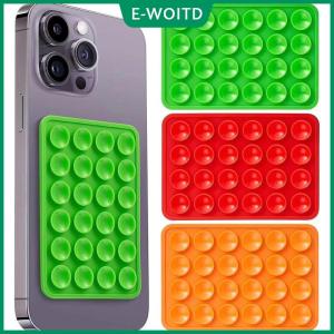 【E-WOITD】 1PC Backed Adhesive Sucker Pad For Fixed Pad Double Side Silicone Suction Pad For Mobile Phone Fixture Suction Cup
