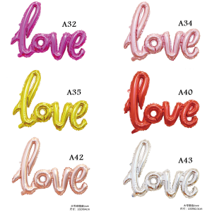 (KL Seller)(Ready Stock) Love Engagement Wedding Decoration Theme Foil Balloon Comewith packaging