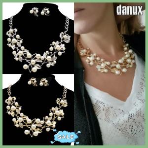 danux Tree Leaves Necklace Earring Elegant Ladies Luxury Jewelry Set