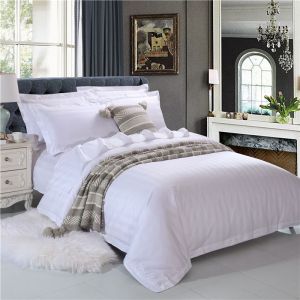 Hotel Bedding Set 3-4 Pieces Thickened Pure Cotton White Bed Sheet Duvet Cover High-end Customization for B&B LZD