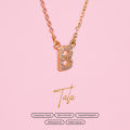 TALA by Kyla Iced Initial V1 Copper Choker with Bubble Mailer Packaging. 