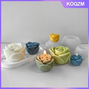 KOQZM Flower Silicone Candle Mold 3D Peony Flower Soap Gypsum Resin Casting Mould DIY Chocolate Cake Baking Tool Wedding Gift