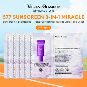 [ NEW] VIBRANT GLAMOUR 577 Spot-Correcting Sunscreen SPF50+ PA+++ No White Cast  Whitening  For Hot Climate 50g
