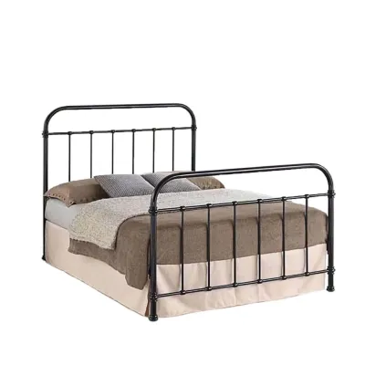 Living Mall Omara Series Metal/Wood Bed Frame with Double Decker Collection - All Sizes