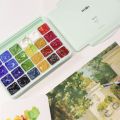 [Mao] Màu Gouache HiMi dạng thạch bộ 18 màu (kèm khay pha màu). 