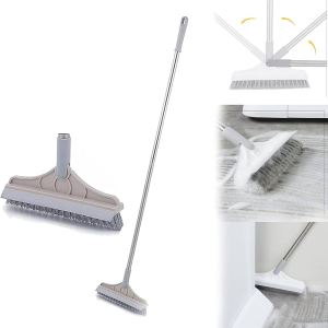 Sikat Pembersih Lantai 2in1 Gagang Panjang Pengosek Wc Toilet Kamar Mandi Dinding Halaman Rumah / Sikat Lantai Wiper Multifungsi Pembersih Lantai Broom Portable Sapu Lancip Model V FLoor Brush