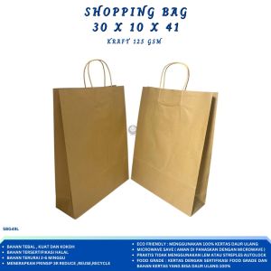 Paper Bag Large Shopping Bag Large Kantong Kertas Kraft (Isi 1 Pcs-SGB49L)
