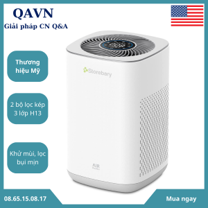 (Hàng Mỹ) Máy lọc không khí STOREBARY - hệ 2 màng lọc HEPA siêu sịn "true filter"