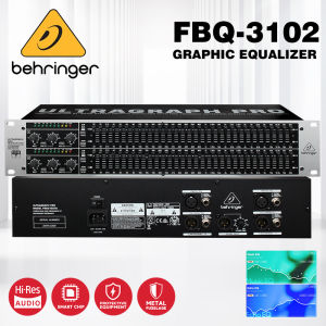 BEHRINGER FBQ3102HD equalizer professional grade 31 segment stereo graphic feedback equalizer suitable for use in recording studios and live performances