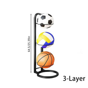 3/4/5Layers Basketball Storage Ring Portable Standing Volleyball Display Holder For Football