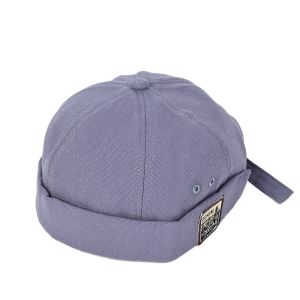 GUDAN ผ้าคอตตอน หมวก skullcap ชายหญิง โดมทรงโดม สีทึบทึบ หมวกแก๊ปทรงโดมแตงโม แฟชั่นสำหรับผู้หญิง หมวกนักเทียบท่า ฝาปิดถัง ฤดูร้อนฤดูร้อนฤดูร้อน