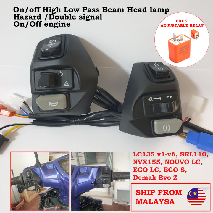 Handle switch LC135 v1v7 / NVX155 / EGO LC / EGO S / Nouvo / Demak Evo