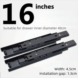 【READY STOCK】Cabinet Drawer Slides/Full Extension Ball Bearing/Runner Rail Slide Track/Silent Steel Ball Rebound Guide