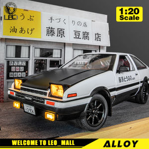 LEO 1:24 INITIAL D AE86 alloy model diecast car for kids toys for boys toys for kids cars toys hot sale