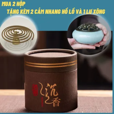 Hộp 48 khoanh Nhang trầm vòng hương thảo mộc thơm đặc biệt - Tặng Cắm nhang