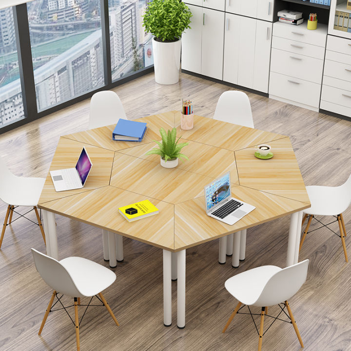 Postage trapezoidal conference table creative hexagonal table training ...