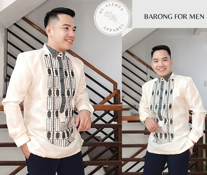 BARONG TAGALOG FOR MEN BATMAN COLLAR | Lazada PH