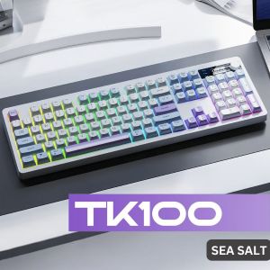 Bàn Phím Không Dây XUNFOX TK100 - Bàn Phím Bluetooth Có Đèn Nền RGB Đẹp Mắt
