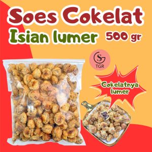 Camilan Soes Cokelat Lumer 500GR Soes Kering Isian Cokelat Lumer