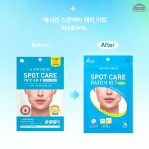แผ่นแปะสิว อันดับ 1 ในเกาหลี Hatherine Spot Care Patch Kit 80patches ช่วงมีสิว แปะวงกลม หลังสิวแตกแปะสี่เหลี่ยม