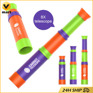 Kids Telescope Toy Portable 3D Printing Carrot Telescope Toys 8x Focused Telescopic Educational Gift Creative Outdoor Kids Monocular Telescope Toy Outdoor Toy Funny Game Toys For Child Toddler Kids Ages 3 Educational Gift