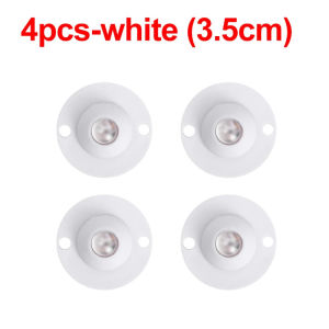 12PCS Self-Adhesive Caster Wheels Stainless Steel Universal Pulley 360° Rotation Furniture Cabinet Casters Whirl Moving Roller