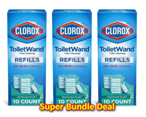 Clorox Toilet Wand Disposable Toilet Cleaning System - ToiletWand Storage Caddy and 6 Disinfecting ToiletWand Refill Heads