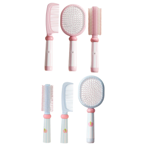 Hair Brush Set Detangler Comb Round Hair Brush Hair Comb Set Detangling Hair Brush Cushion Hair Comb for Women and Men