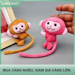 【LAKEBAO】 Phim Hoạt Hình Dài Đuôi Khỉ Búp Bê Móc Chìa Khóa Mặt Dây Chuyền Tự Làm Đồ Chơi Sang Trọng Búp Bê Keychain Ba Lô Mặt Dây Chuyền Phụ Kiện Quà Tặng Cho Trẻ Em