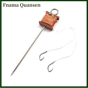 Fnama ตะขอเบ็ดเต่า1ชิ้น ตะขอเกี่ยวแบบโค้งหัวตะขอเบ็ดตกปลาสอง Hook10เมตร
