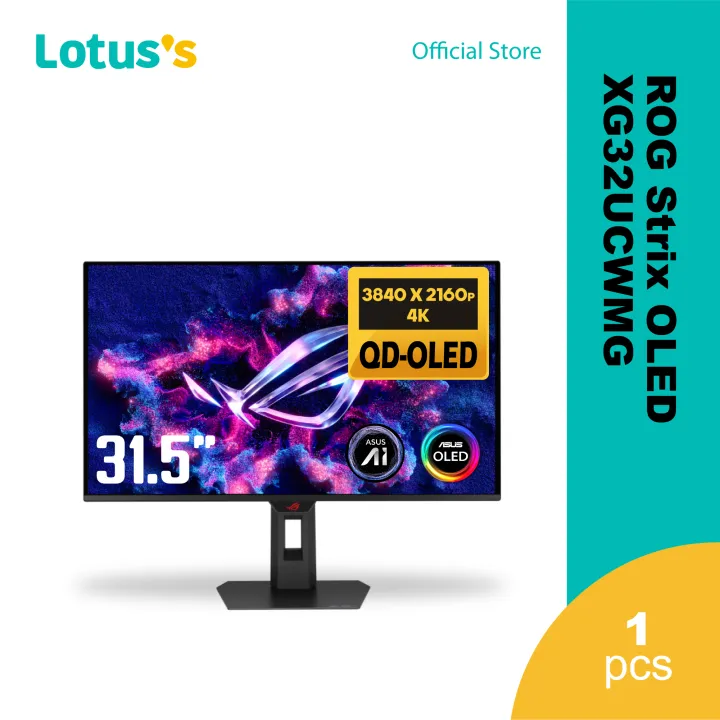 Asus 32" XG32UCWMG 4K Glossy Dual Mode OLED Monitor CGI