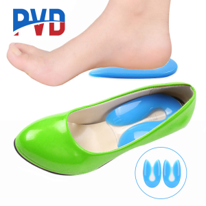PVD 1 Pair Silicone Gel Heel Cups Shoe Inserts Pads Cushion for Plantar Fasciitis Heel Spurs & Heel Pain