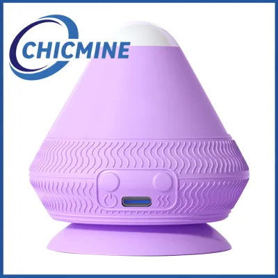 Chicmine Electric Massage Ball Skin-friendly Massage Ball Electric Heated Massage Ball with Suction Cup 2 Modes Vibration Type-c Rechargeable Full Body Pain Relief Fascia Massager for Relaxation and Muscle
