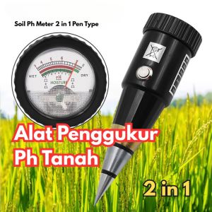 Alat Penggukur Tanah Soil Ph Meter 2 in 1 Pen Type PH Soil Analyzer Meter Alat Ukur PH Tanah BR065