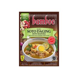 Bamboe Soto Daging Bumbu Masakan Khas Indonesia