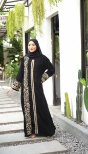 GAMIS ABAYA WANITA KALIGRAFI / ABAYA BORDIR KALIGRAFI / DRESS / ABAYA TURKEY