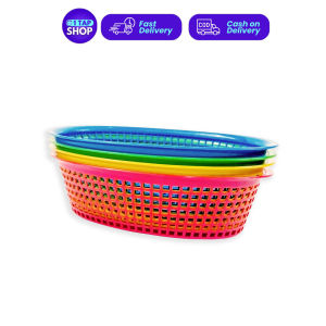 1Tap Plastic Basket Tray Oval Storage Trays Organizer