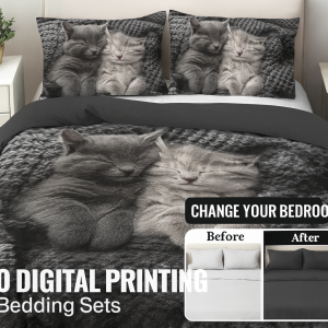 Pet Bedding Sets 4 Piece Set Realistic Digital Printed