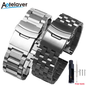 Aotelayer หรูหราด่วนที่วางจำหน่ายแข็งเต็มสแตนเลส Watch Bands หรือ Watch Strap สำหรับ G Alaxy, Seiko หรือ GT3 Pro 46, 43 โลหะ ธุรกิจสร้อยข้อมือ 18-24 วันนาฬิกา
