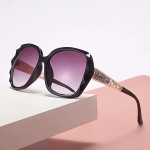New Style Fasha Inlaid Brick Large Frame Slimming Sunglasses for Women UV Protection Driving Polarized Sunglasses Day and Night Dual-use Glasses