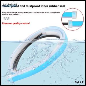 [liujinpeng] 2pcs 30cm Xe DRL linh hoạt không thấm nước Đèn pha LED Strip phổ tự động đèn pha lần lượt tín hiệu màu vàng phanh dòng chảy đèn