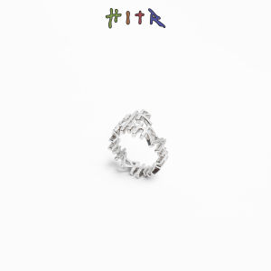 HITR - Nhẫn cá tính FISHBONE bạc thiết kế chữ độc đáo riêng biệt - NHIT220401